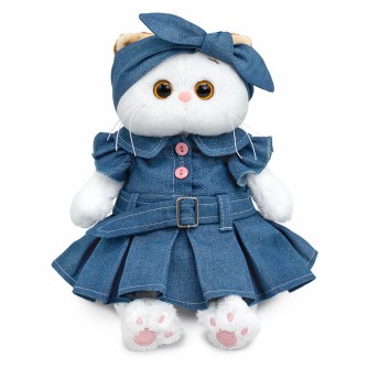 Мягкая игрушка "Кошечка Ли-Ли в платье "Деним" (24 см)