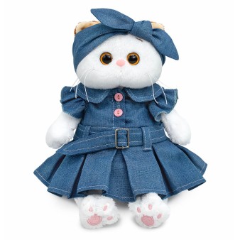 Мягкая игрушка "Кошечка Ли-Ли в платье "Деним" (24 см)