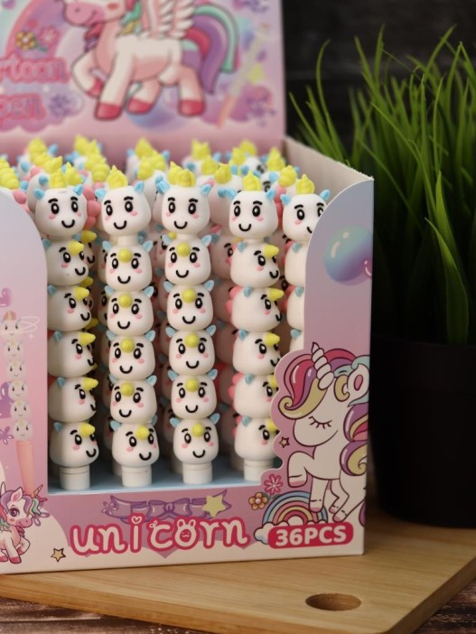 Ручка гелевая  &quot;Cartoon unicorn&quot;, mix, шоу-бокс 36 шт. 