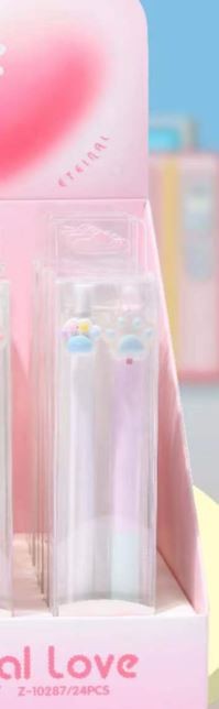 Набор ручка пиши-стирай + вечный карандаш &quot;Cute paw&quot;, blue 