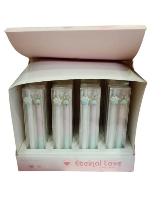 Набор ручка пиши-стирай + вечный карандаш &quot;Cute paw&quot;, blue 