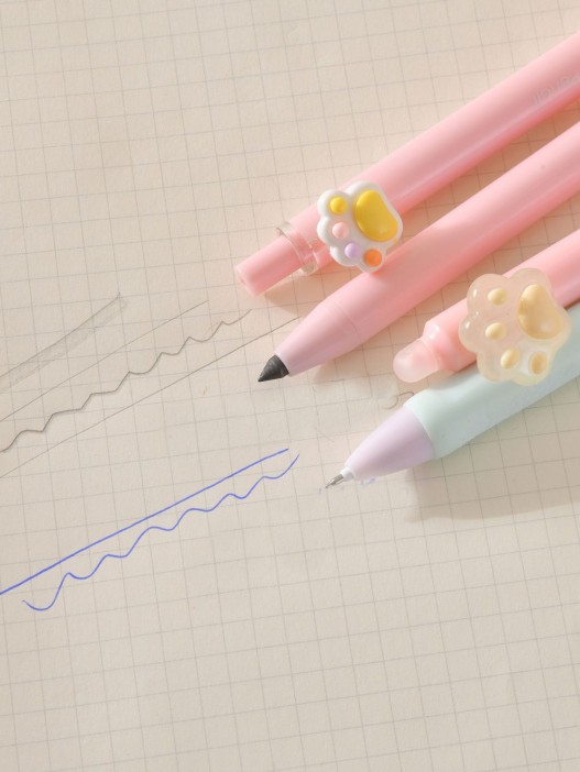 Набор ручка пиши-стирай + вечный карандаш &quot;Cute paw&quot;, blue 