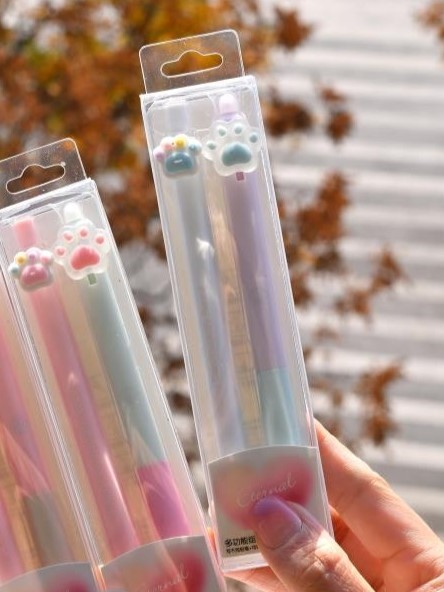 Набор ручка пиши-стирай + вечный карандаш &quot;Cute paw&quot;, blue 