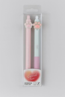 Набор ручка пиши-стирай + вечный карандаш "Cute paw", blue