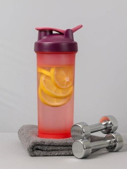 Спортивный шейкер "Beautiful life", red (600 ml)