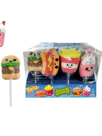 Набор воздушный зефир на палочке «Заплющь зефирку! ФАСТФУД», 24шт. 