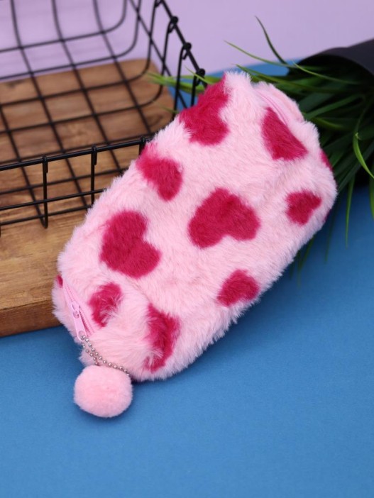 Пенал плюшевый &quot;Fuchsia spot&quot;, pink (19*5*7 см) 