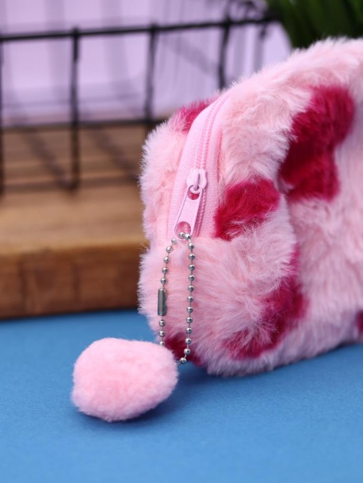 Пенал плюшевый &quot;Fuchsia spot&quot;, pink (19*5*7 см) 