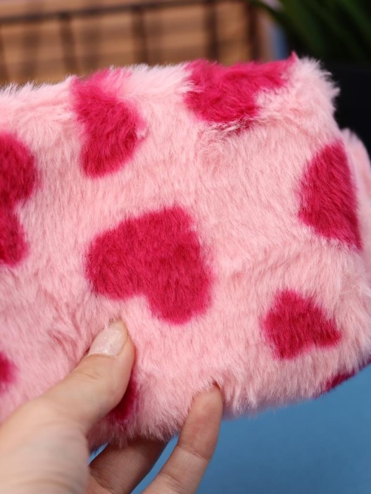 Пенал плюшевый &quot;Fuchsia spot&quot;, pink (19*5*7 см) 