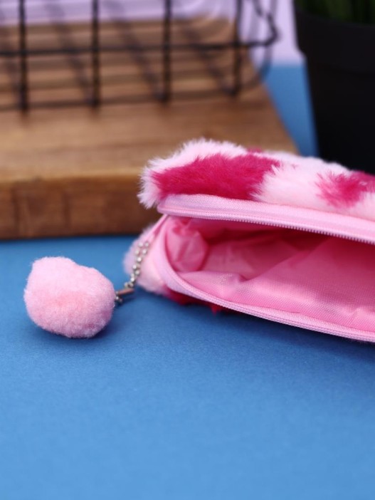 Пенал плюшевый &quot;Fuchsia spot&quot;, pink (19*5*7 см) 