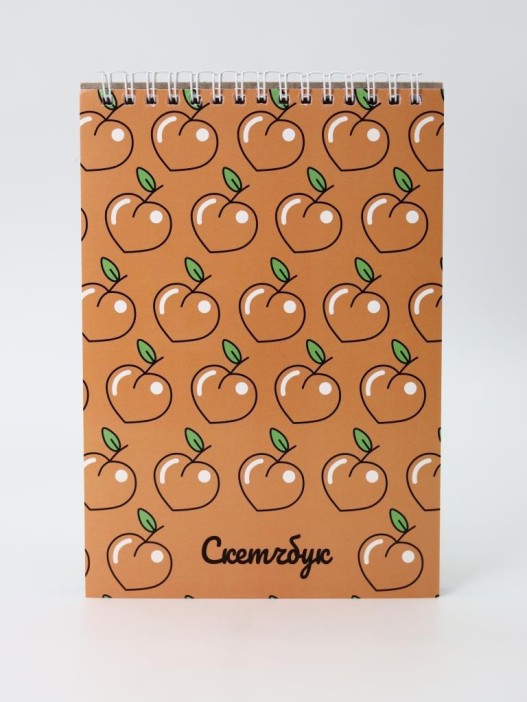 Скетчбук &quot;Peach paradise&quot; 14х20 см,  плотность 100 гр 