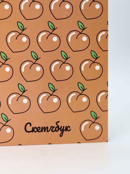 Скетчбук &quot;Peach paradise&quot; 14х20 см,  плотность 100 гр 