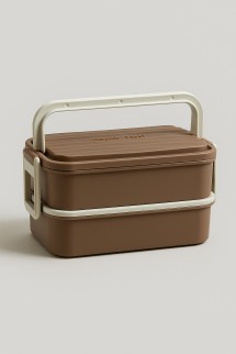 Ланчбокс «Square box» 2 яруса, brown (1800 мл)