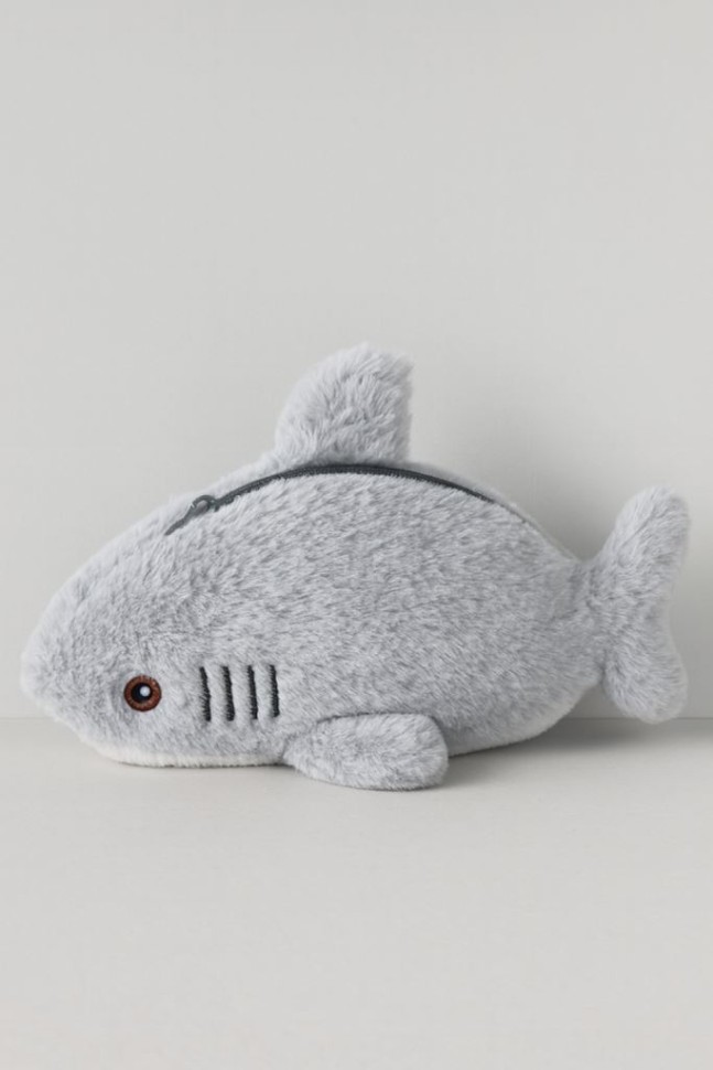 Пенал плюшевый ПО-ПЛАНУ. "Furry shark", grey