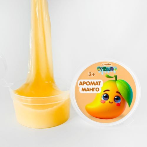 Слайм &quot;Стекло&quot;, манговый (50гр) 