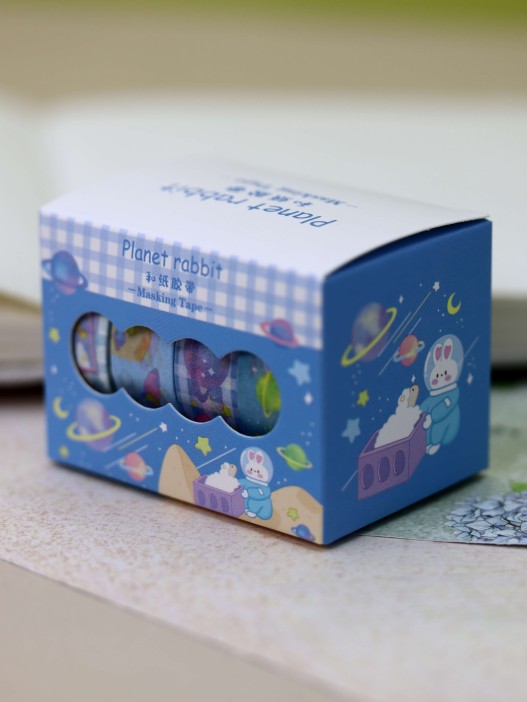 Набор декоративного скотча «Planet rabbit», blue 