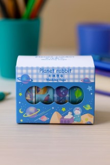 Набор декоративного скотча «Planet rabbit», blue