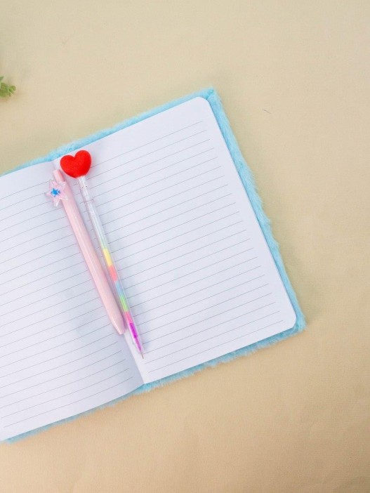 Блокнот плюшевый «Smiling lama», blue, 21,5х15 см, плотность 70 гр. 