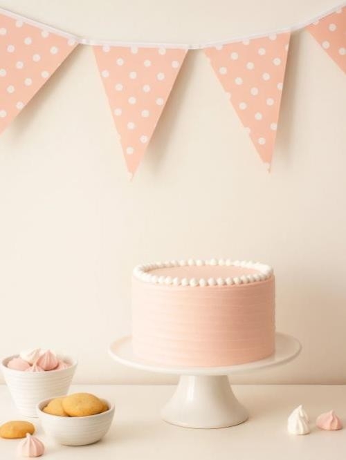 Гирлянда флажки из 12 шт. "Cute peas", pink (3 м)