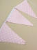 Гирлянда флажки из 12 шт. "Cute peas", pink (3 м)