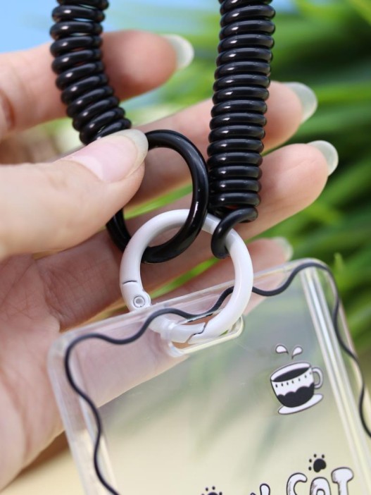 Футляр для карт с брелоком ПО ПЛАНУ. &quot;Lovely cat&quot;, transparent 