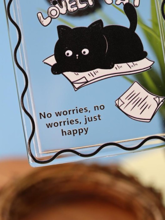 Футляр для карт с брелоком ПО ПЛАНУ. &quot;Lovely cat&quot;, transparent 