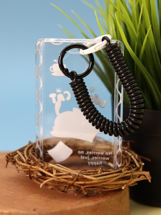 Футляр для карт с брелоком ПО ПЛАНУ. &quot;Lovely cat&quot;, transparent 