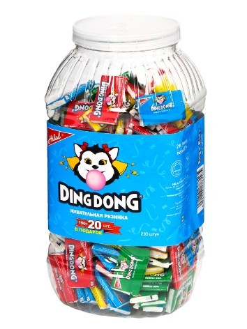 Жевательная резинка "DING DONG" 210 шт 