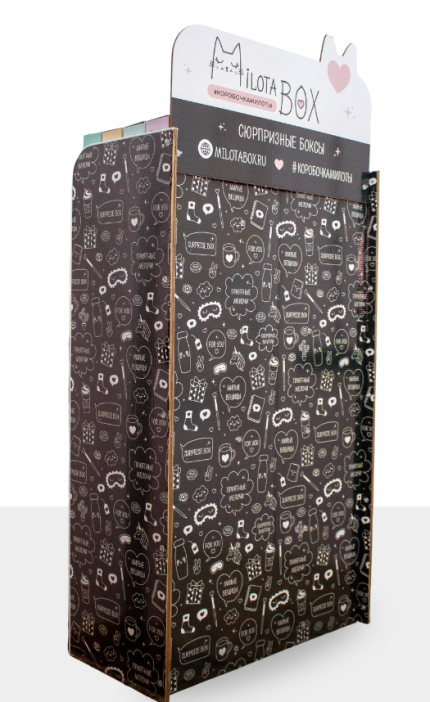 Стойка MiLOTA BOX + комплект новогодних боксов (30 + mini 100 шт.) 
