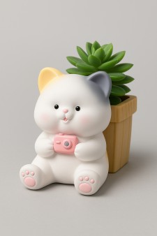 Подставка для канцелярских принадлежностей «Good luck cat», white