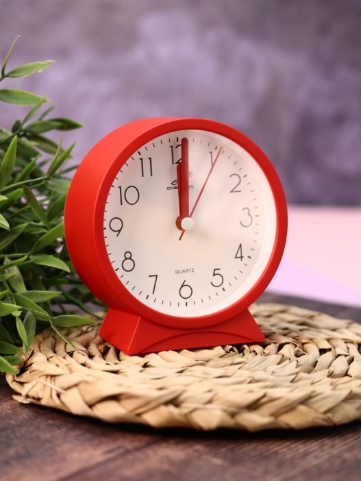 Часы-будильник «Morning mood», red (11,2х10,5 см) 