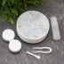 Контейнер для линз «Marble circle», white 