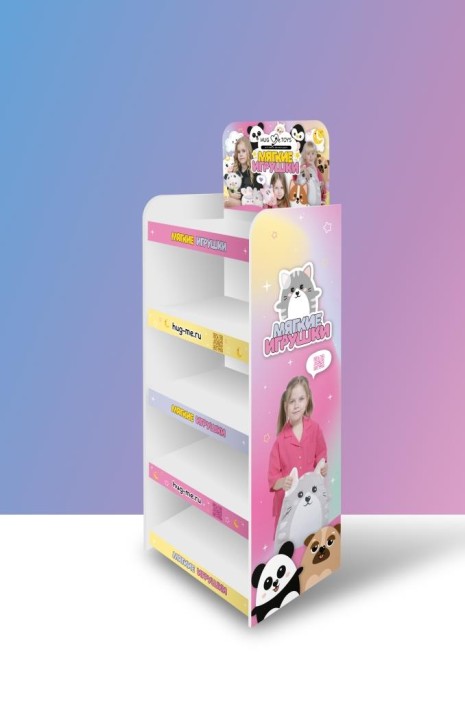 Стойка для игрушек напольная (компактная) 1790*570*400, 5 полок 