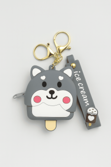 Брелок-кошелёк "Ice cream dog", grey (9*7 см)