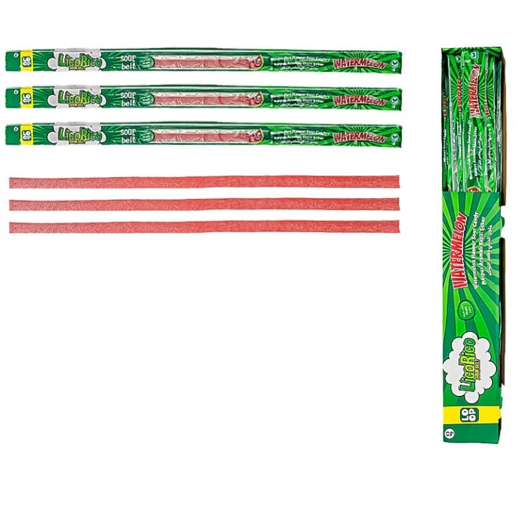 Желейные конфеты LicoRiko &quot;Кислые ремешки Арбуз&quot;, 54шт 