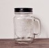 КРУЖКА банка для напитков с трубочкой (прозрачная+черная крышечка) 