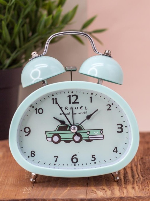 Часы-будильник "Transport", green 