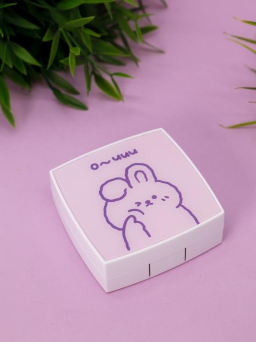 Контейнер для линз «Cute bunny», pink 