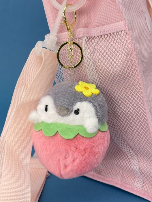 Мягкая игрушка - брелок &quot;Strawberry penguin&quot;, mix, 11 см 