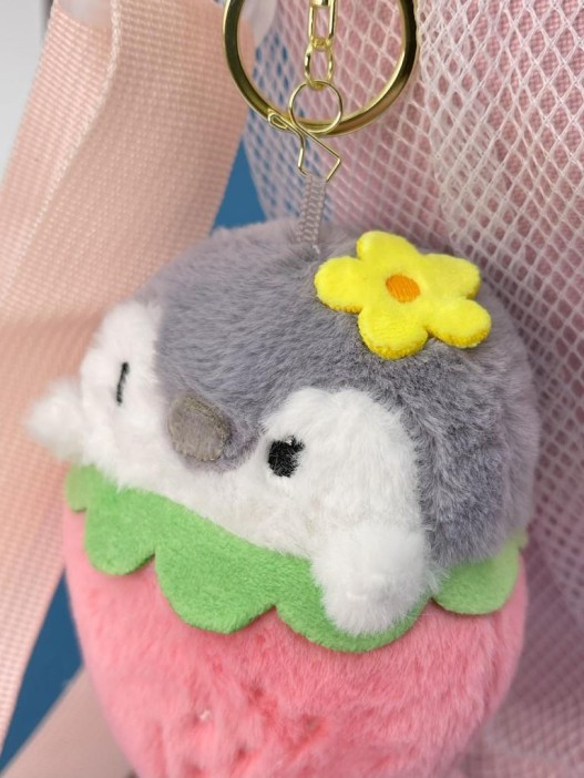 Мягкая игрушка - брелок &quot;Strawberry penguin&quot;, mix, 11 см 