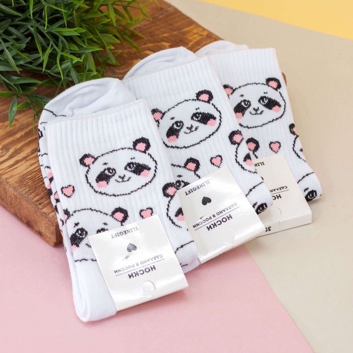 Носки женские &quot;Sweet panda&quot;, р. 35-40 
