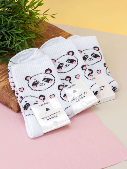 Носки женские &quot;Sweet panda&quot;, р. 35-40 