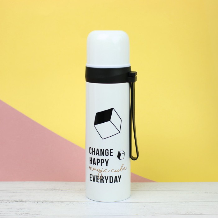 Термос &quot;Change happy everyday&quot;, white (500ml) 