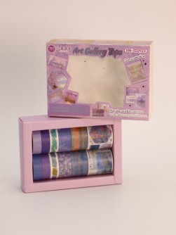 Набор декоративного скотча 12 шт. "Art Gallery", purple (3см*2м)