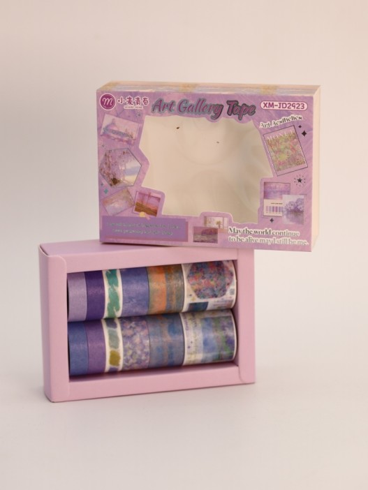 Набор декоративного скотча 12 шт. "Art Gallery", purple (3см*2м) 