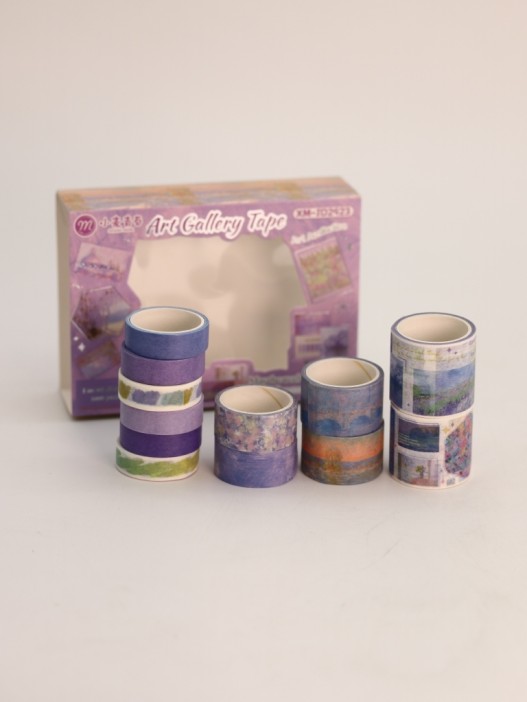 Набор декоративного скотча 12 шт. "Art Gallery", purple (3см*2м) 