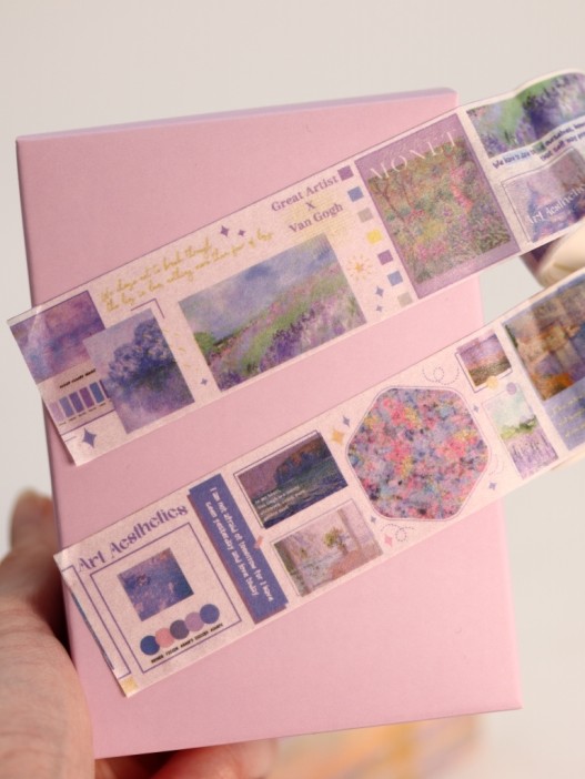 Набор декоративного скотча 12 шт. "Art Gallery", purple (3см*2м) 