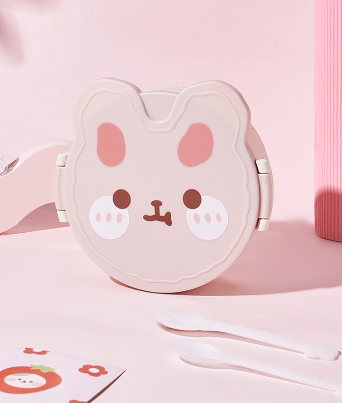 Ланчбокс "Round rabbit", pink
