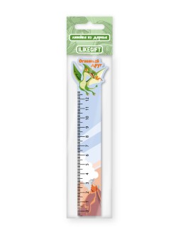 Линейка ЭКО из дерева iLikeGift "Огненный друг"