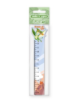 Линейка ЭКО из дерева iLikeGift "Огненный друг"